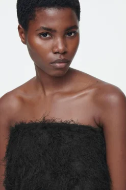 COS THE FEATHERED BANDEAU-Women Tops
