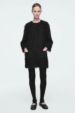 COS THE FEATHERED MINI SHIFT DRESS-Women Dresses & Jumpsuits