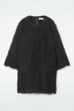 COS THE FEATHERED MINI SHIFT DRESS-Women Dresses & Jumpsuits