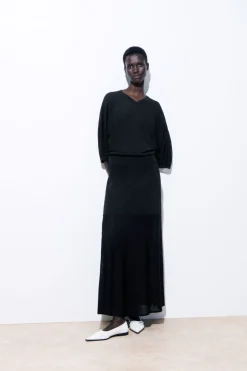 COS THE FLARED KNITTED MAXI SKIRT-Women Skirts | Sweaters & Cardigans