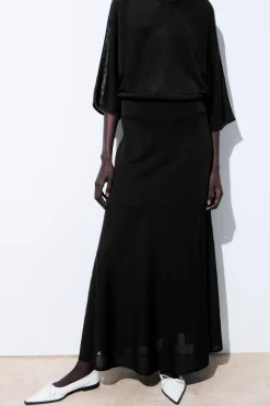 COS THE FLARED KNITTED MAXI SKIRT-Women Skirts | Sweaters & Cardigans