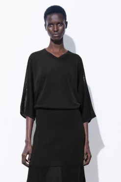 COS THE FLUID KNITTED T-SHIRT-Women T-Shirts | Tops