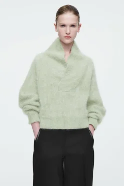 COS THE FUNNEL-NECK BRUSHED-CASHMERE SWEATER-Women Cashmere | Sweaters & Cardigans