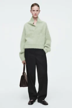 COS THE FUNNEL-NECK BRUSHED-CASHMERE SWEATER-Women Cashmere | Sweaters & Cardigans