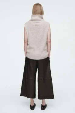 COS THE FUNNEL-NECK BRUSHED-CASHMERE TANK-Women Tops | Cashmere