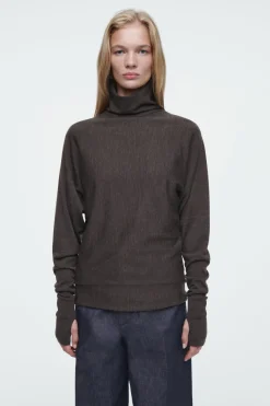 COS THE FUNNEL-NECK MERINO WOOL SWEATER-Women Tops | Sweaters & Cardigans
