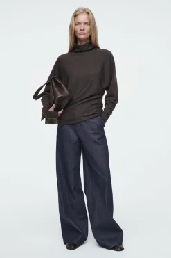 COS THE FUNNEL-NECK MERINO WOOL SWEATER-Women Tops | Sweaters & Cardigans