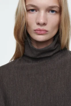 COS THE FUNNEL-NECK MERINO WOOL SWEATER-Women Tops | Sweaters & Cardigans