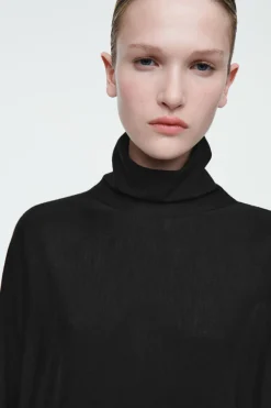 COS THE FUNNEL-NECK MERINO WOOL DRESS-Women Dresses & Jumpsuits | Sweaters & Cardigans