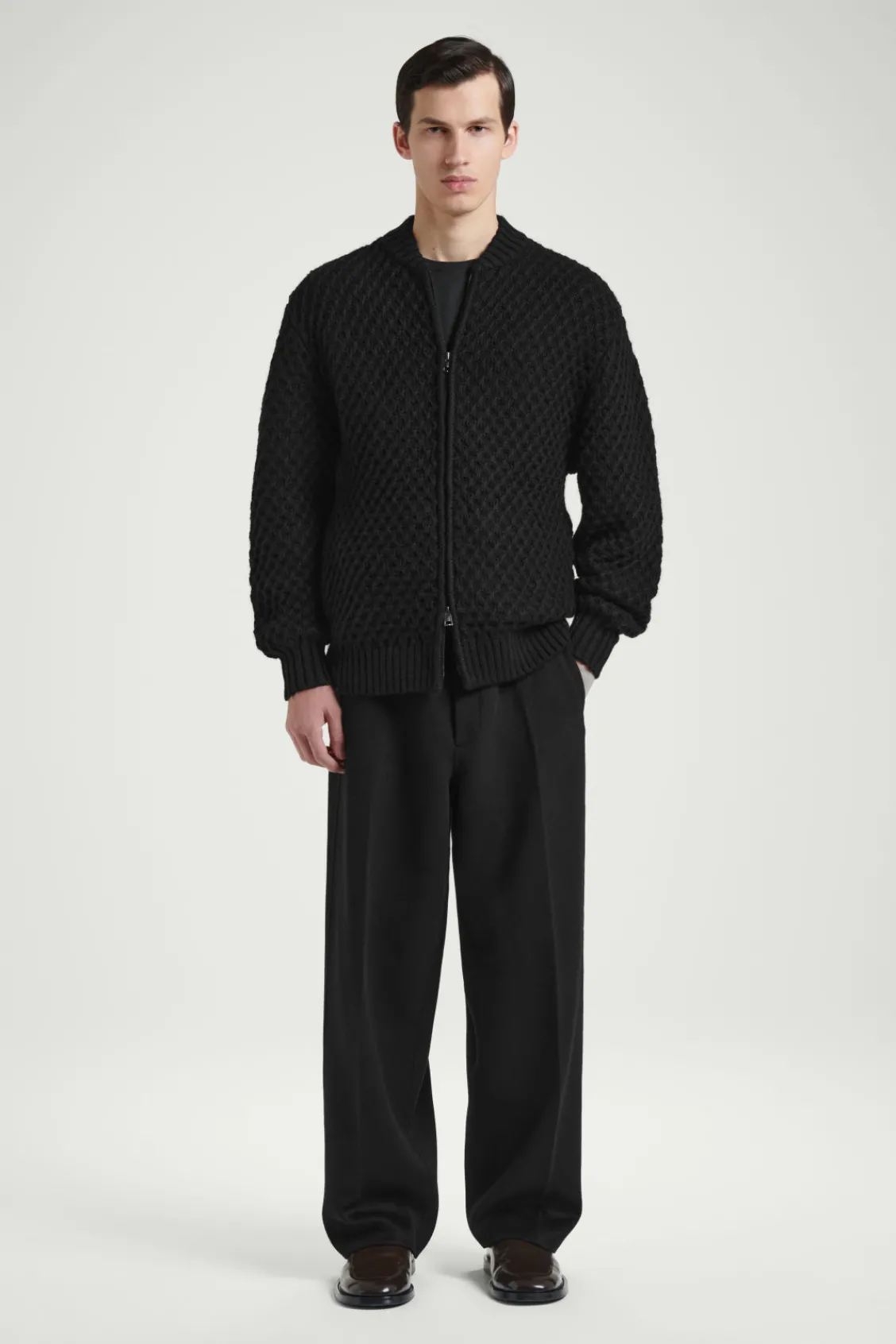 COS THE HONEYCOMB BOMBER JACKET- Sweaters & Cardigans | Coats & Jackets