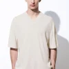 COS THE KNITTED SILK T-SHIRT- T-Shirts | Sweaters & Cardigans