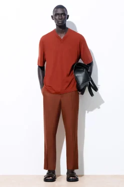 COS THE KNITTED SILK T-SHIRT- T-Shirts | Sweaters & Cardigans