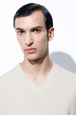 COS THE KNITTED SILK T-SHIRT- T-Shirts | Sweaters & Cardigans