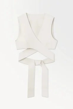 COS THE LEATHER WRAP TANK TOP-Women Tops