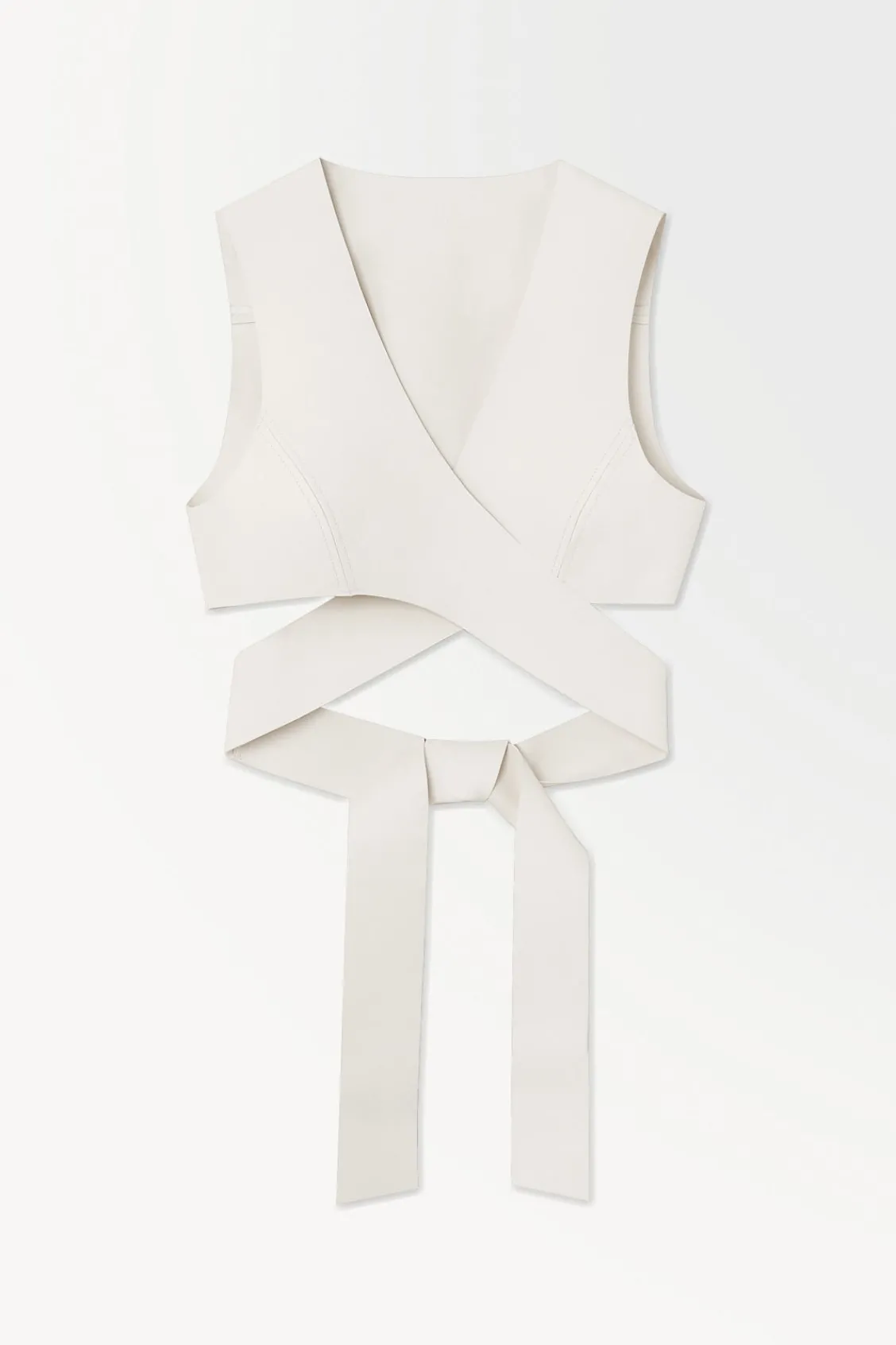 COS THE LEATHER WRAP TANK TOP-Women Tops