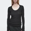 COS THE OPEN-COLLAR MERINO WOOL TOP-Women Tops | Sweaters & Cardigans
