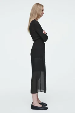 COS THE OPEN-COLLAR MERINO WOOL TOP-Women Tops | Sweaters & Cardigans