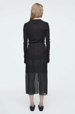 COS THE OPEN-COLLAR MERINO WOOL TOP-Women Tops | Sweaters & Cardigans
