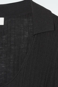 COS THE OPEN-COLLAR MERINO WOOL TOP-Women Tops | Sweaters & Cardigans