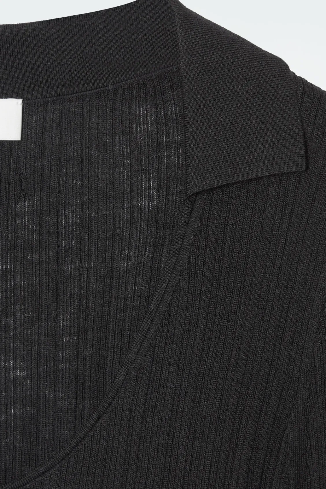 COS THE OPEN-COLLAR MERINO WOOL TOP-Women Tops | Sweaters & Cardigans