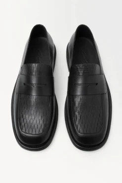 COS THE PERFORATED LEATHER LOAFERS- Shoes