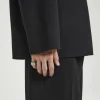 COS THE QUARTZ SILVER SIGNET RING-Women Jewelry