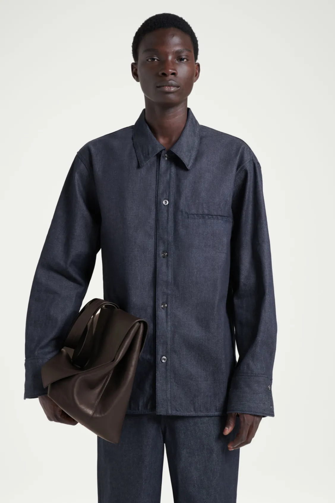 COS THE RAW DENIM SHIRT- Shirts