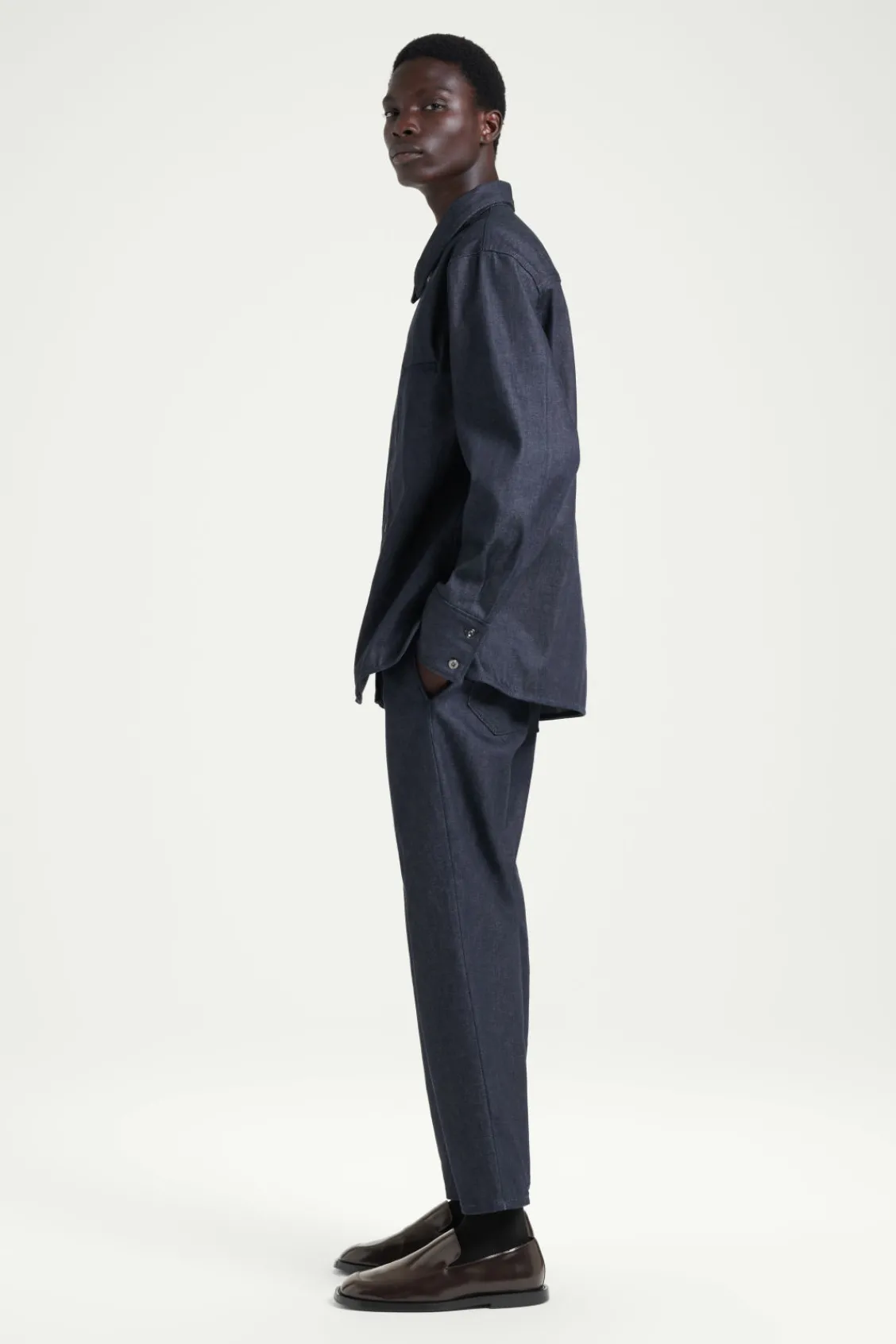 COS THE RAW DENIM SHIRT- Shirts