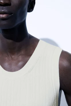 COS THE RIBBED-KNIT TANK TOP- T-Shirts | Sweaters & Cardigans