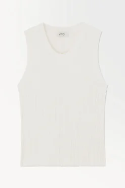 COS THE RIBBED-KNIT TANK TOP- T-Shirts | Sweaters & Cardigans