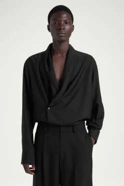 COS THE SHAWL-COLLAR SILK SHIRT- Shirts