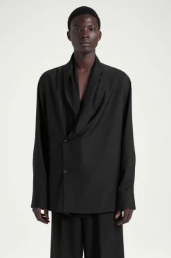COS THE SHAWL-COLLAR SILK SHIRT- Shirts