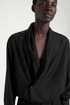 COS THE SHAWL-COLLAR SILK SHIRT- Shirts