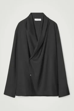 COS THE SHAWL-COLLAR SILK SHIRT- Shirts