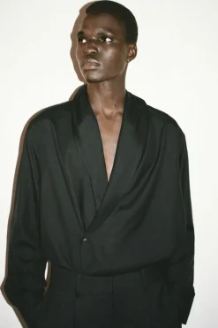 COS THE SHAWL-COLLAR SILK SHIRT- Shirts