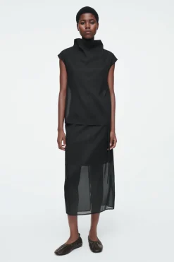 COS THE SHEER LAYERED COLUMN SKIRT-Women Skirts