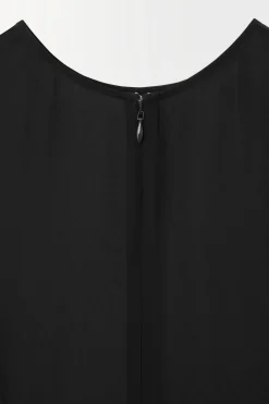 COS THE SHEER-PANEL SILK SHIFT DRESS-Women Dresses & Jumpsuits