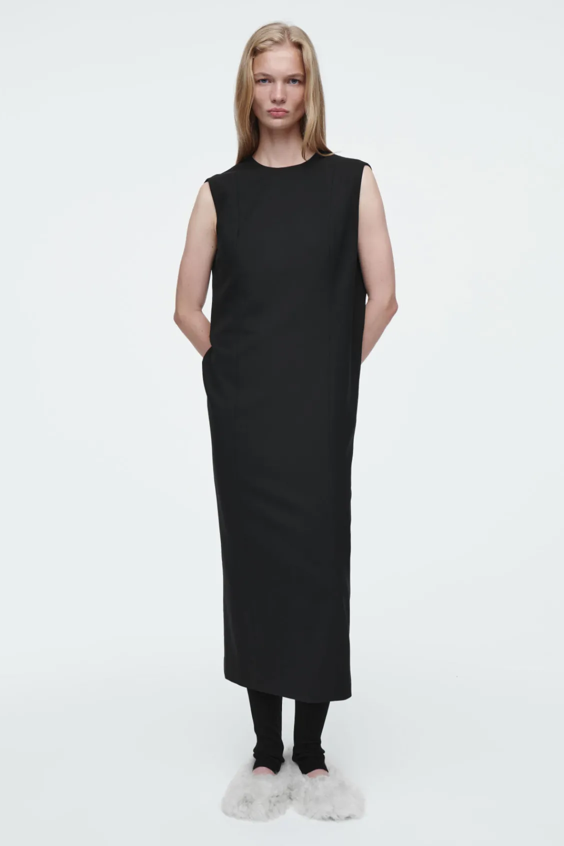 COS THE SLEEVELESS TAILORED WOOL DRESS-Women Dresses & Jumpsuits