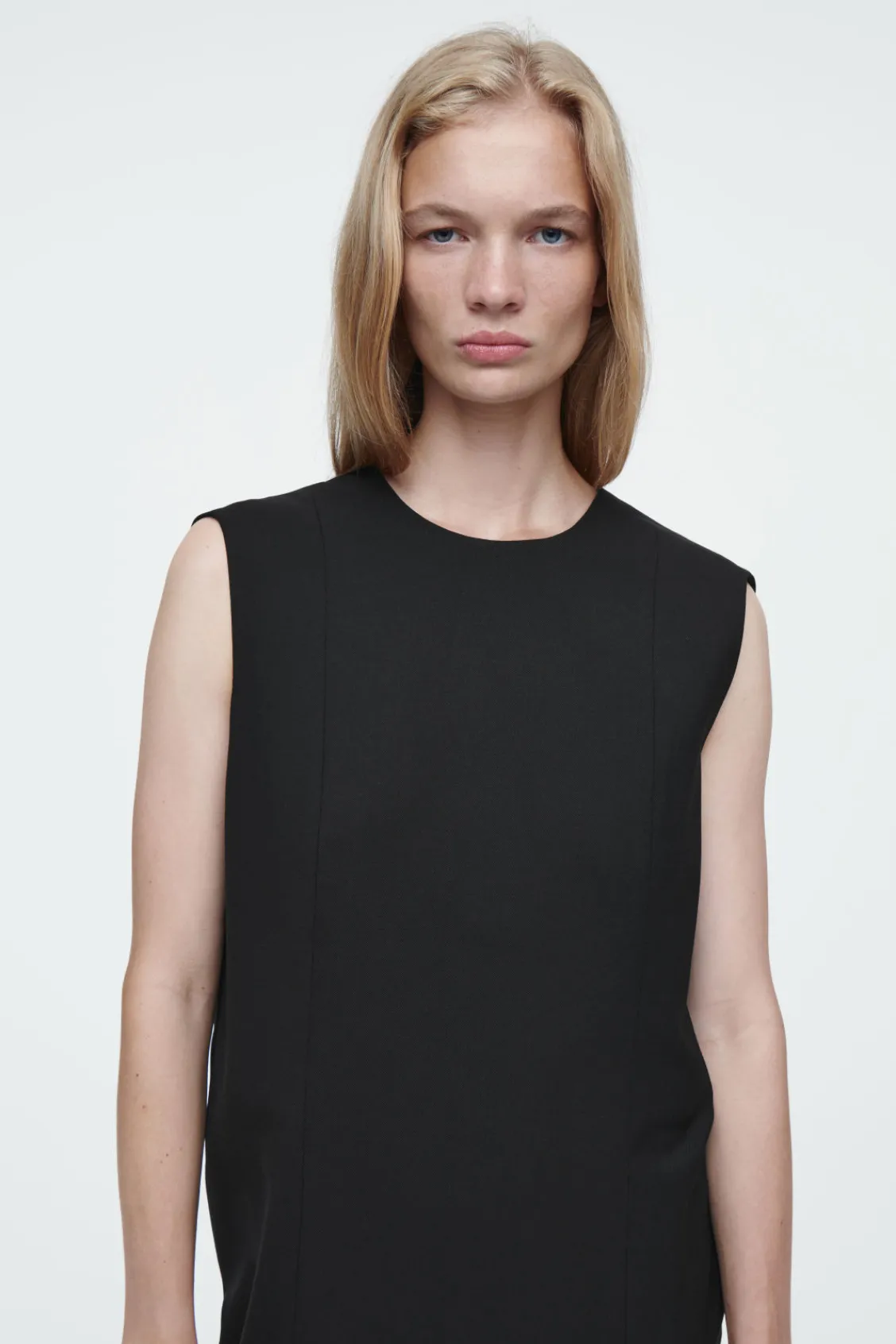 COS THE SLEEVELESS TAILORED WOOL DRESS-Women Dresses & Jumpsuits