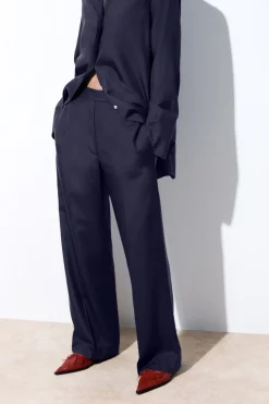 COS THE STRAIGHT-LEG SILK PANTS-Women Pants