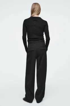 COS THE TAILORED BARREL-LEG PANTS-Women Pants