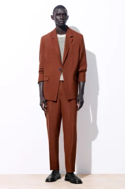 COS THE TAPERED WOOL TWILL SUIT TROUSERS- Pants