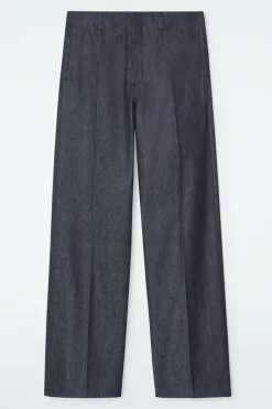 COS THE WIDE-LEG RAW DENIM JEANS-Women Jeans | Pants