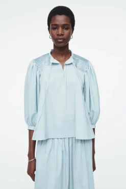 COS TIE-DETAIL PLEATED BLOUSE-Women Shirts & Blouses | Tops