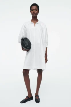COS TIE-DETAIL PLEATED MINI DRESS-Women Dresses & Jumpsuits