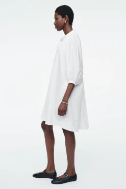 COS TIE-DETAIL PLEATED MINI DRESS-Women Dresses & Jumpsuits