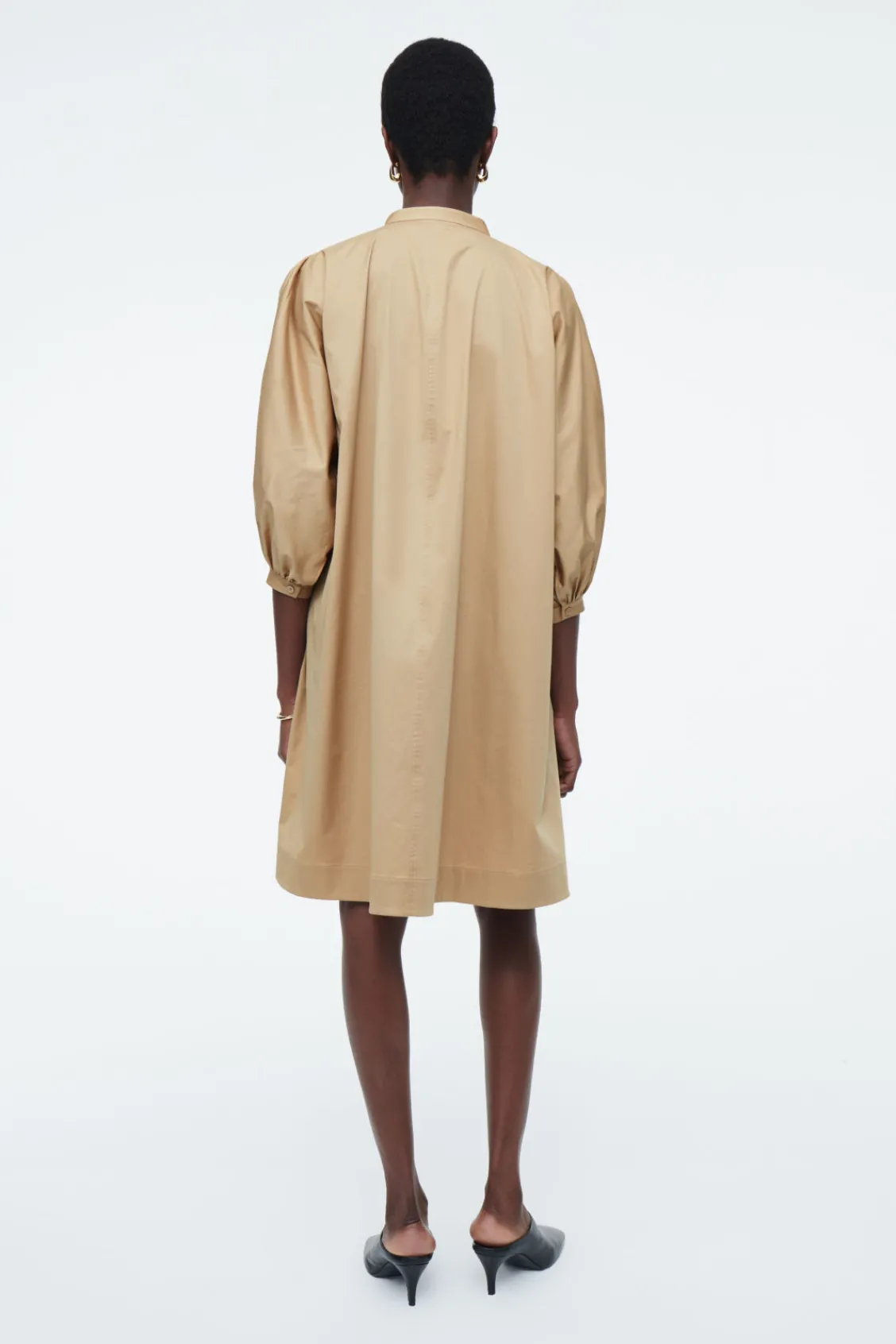 COS TIE-DETAIL PLEATED MINI DRESS-Women Dresses & Jumpsuits