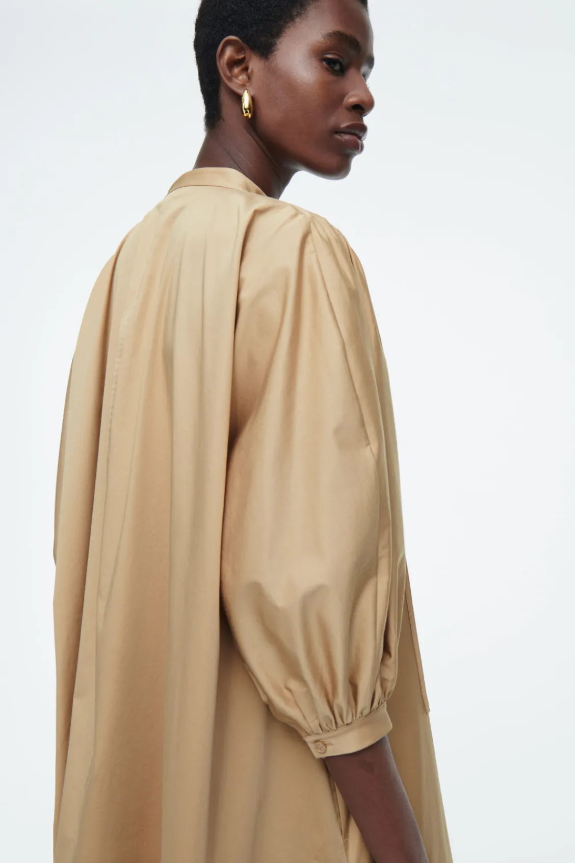 COS TIE-DETAIL PLEATED MINI DRESS-Women Dresses & Jumpsuits