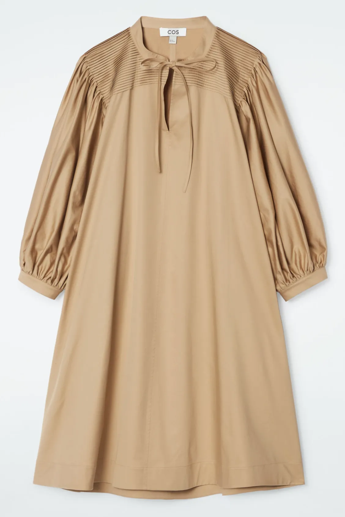 COS TIE-DETAIL PLEATED MINI DRESS-Women Dresses & Jumpsuits