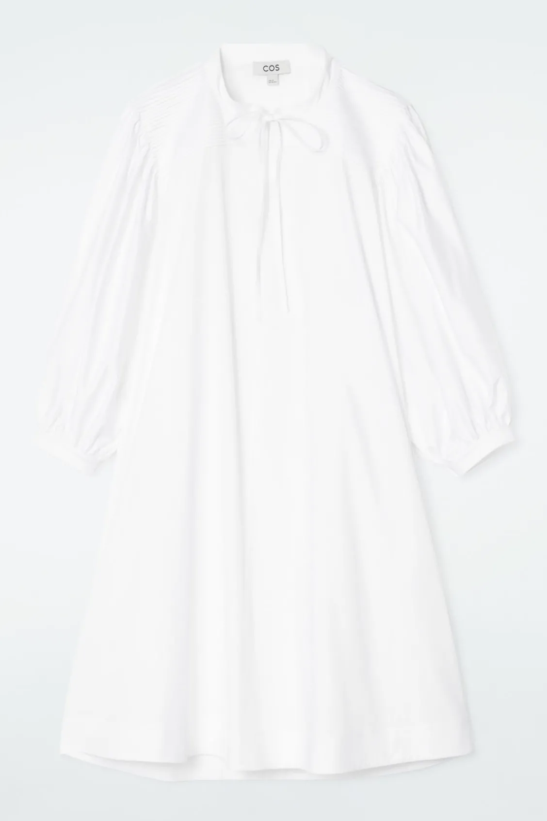 COS TIE-DETAIL PLEATED MINI DRESS-Women Dresses & Jumpsuits